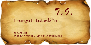 Trungel István névjegykártya